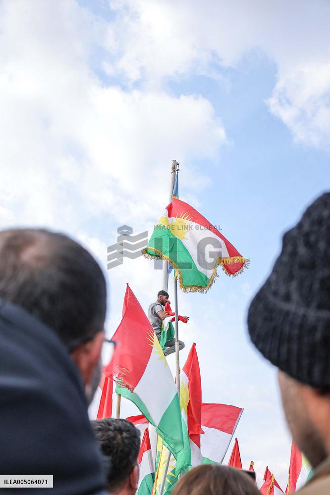 Demonstration in Support of Kurds in Syria - Iraq
