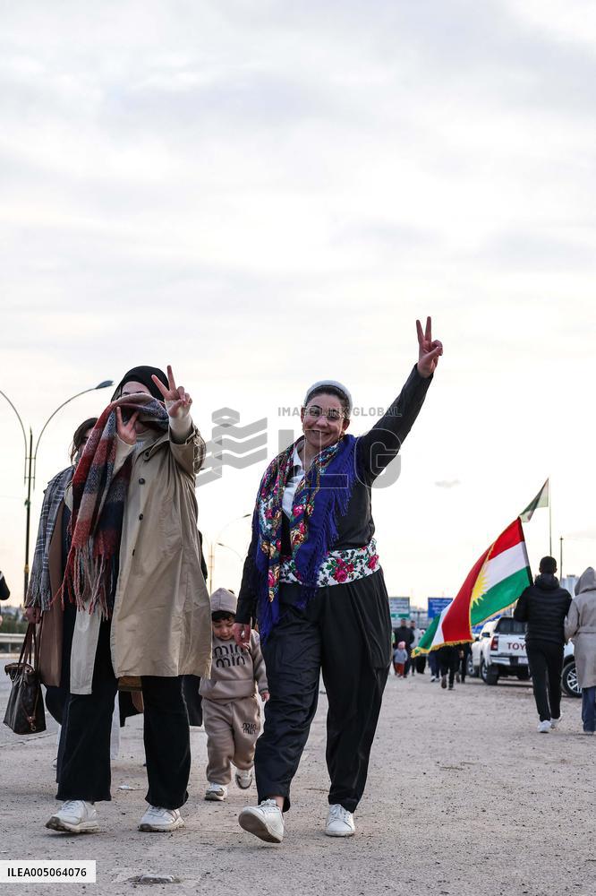 Demonstration in Support of Kurds in Syria - Iraq