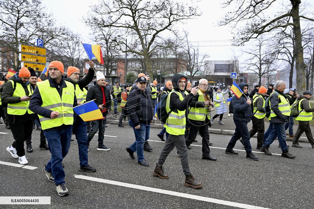 Farmers Demonstrate Against the EU-Mercosur Agreement - Strasbourg