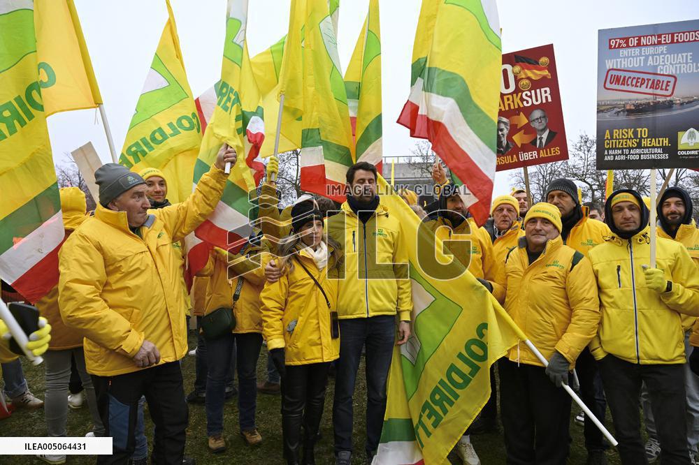 Farmers Demonstrate Against the EU-Mercosur Agreement - Strasbourg