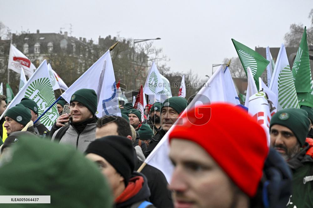 Farmers Demonstrate Against the EU-Mercosur Agreement - Strasbourg