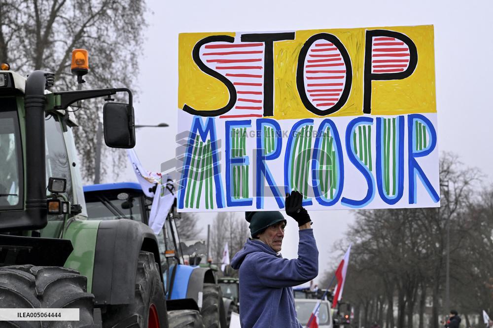 Farmers Demonstrate Against the EU-Mercosur Agreement - Strasbourg