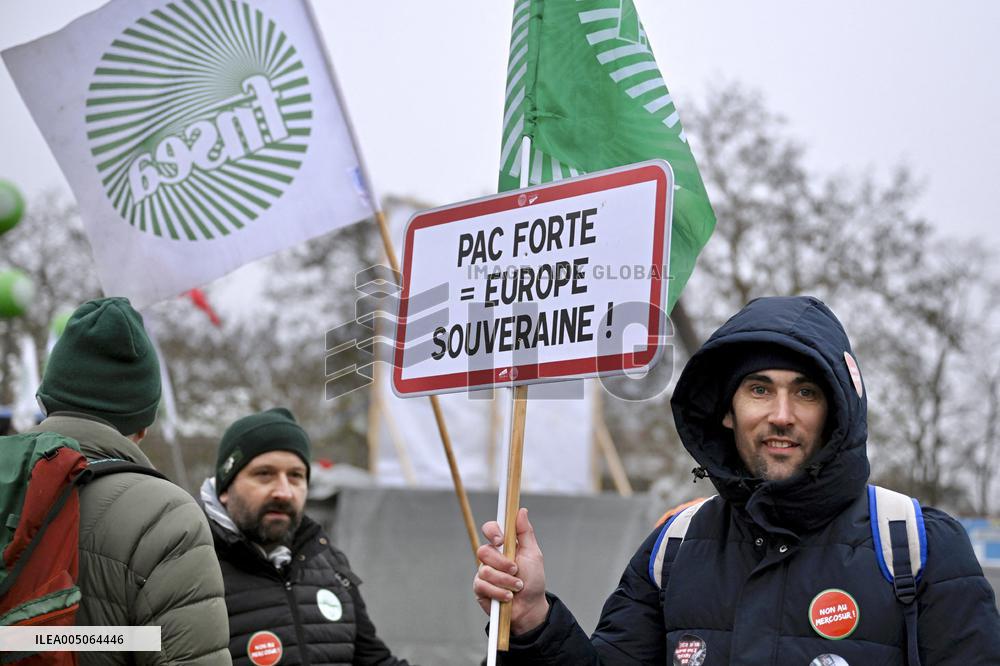 Farmers Demonstrate Against the EU-Mercosur Agreement - Strasbourg