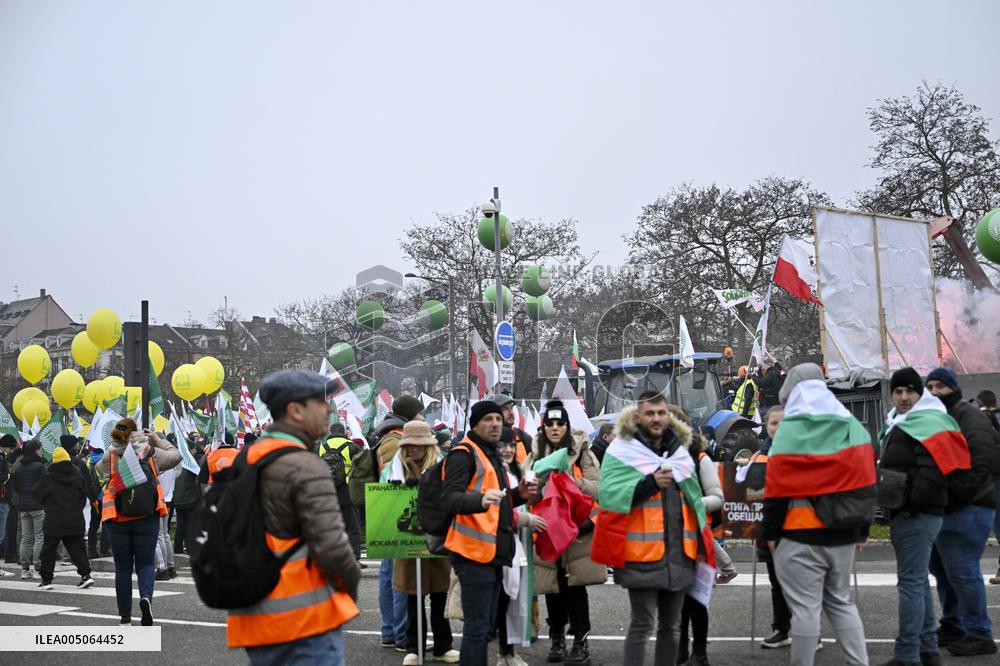 Farmers Demonstrate Against the EU-Mercosur Agreement - Strasbourg