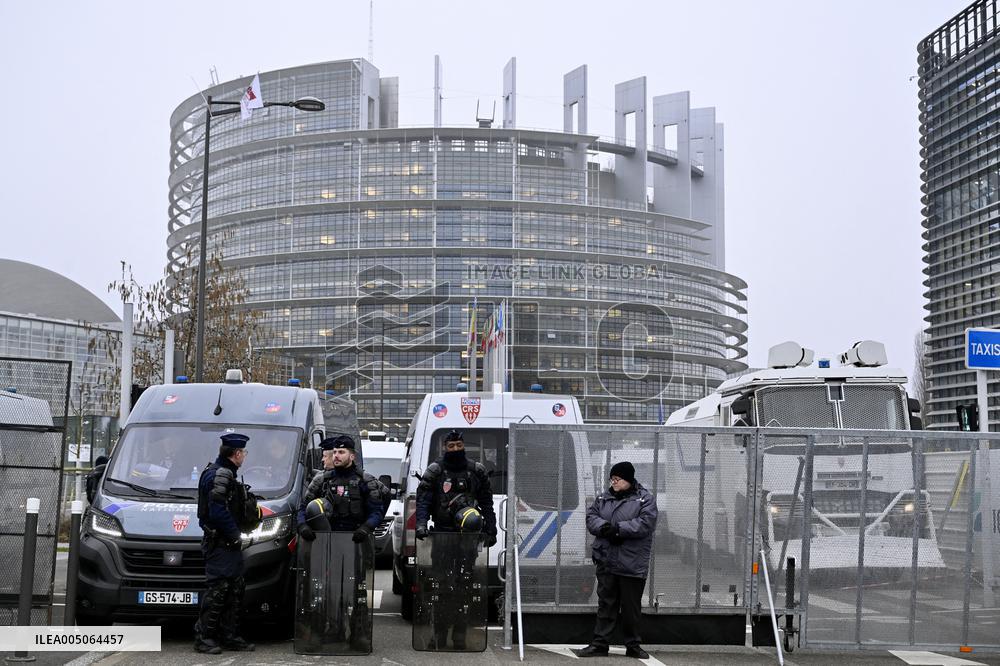 Farmers Demonstrate Against the EU-Mercosur Agreement - Strasbourg