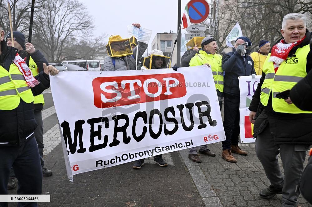 Farmers Demonstrate Against the EU-Mercosur Agreement - Strasbourg