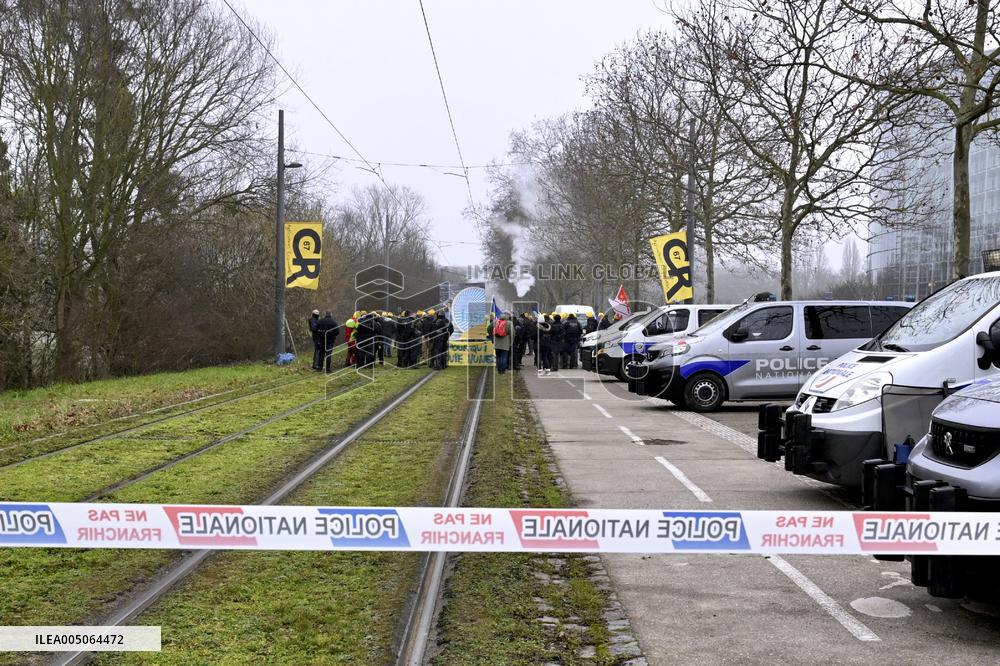 Farmers Demonstrate Against the EU-Mercosur Agreement - Strasbourg