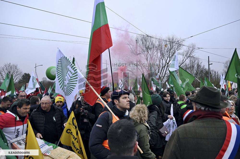 Farmers Demonstrate Against the EU-Mercosur Agreement - Strasbourg