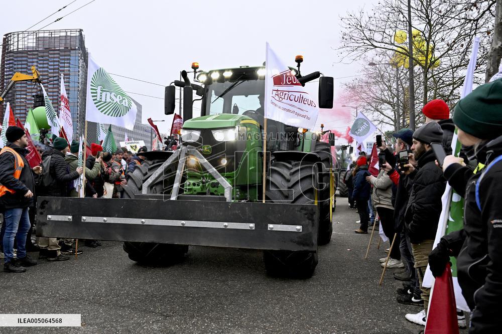 Farmers Demonstrate Against the EU-Mercosur Agreement - Strasbourg