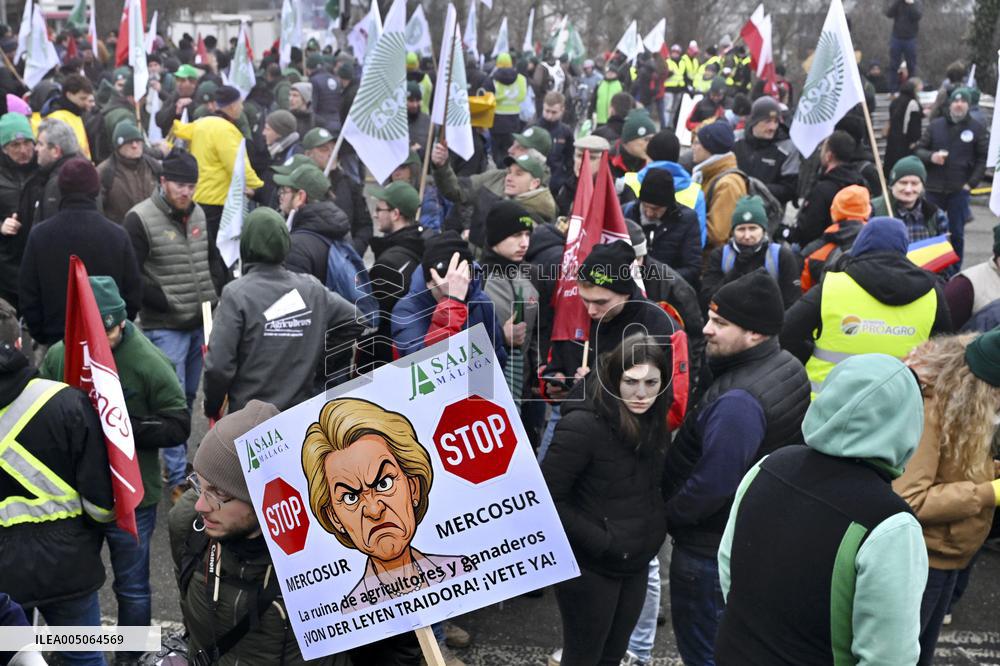 Farmers Demonstrate Against the EU-Mercosur Agreement - Strasbourg