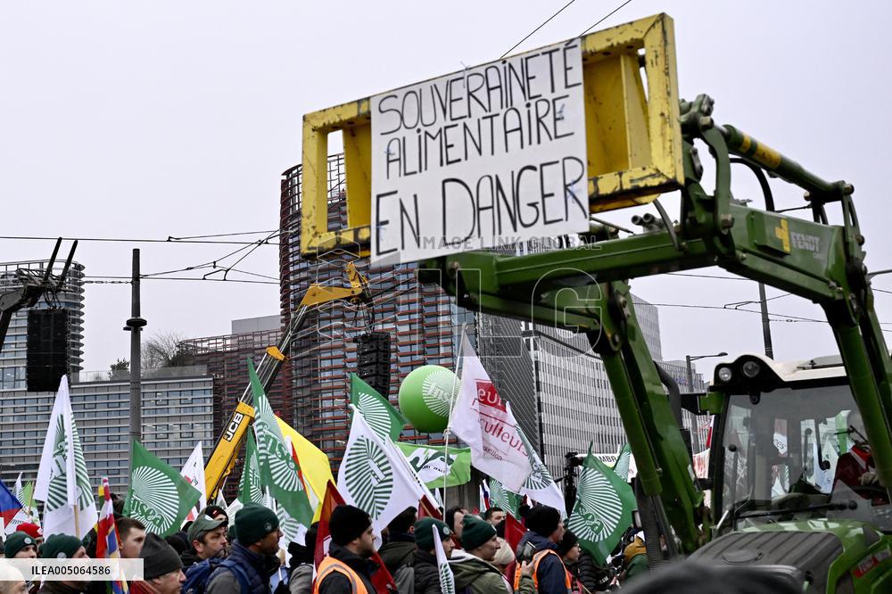 Farmers Demonstrate Against the EU-Mercosur Agreement - Strasbourg