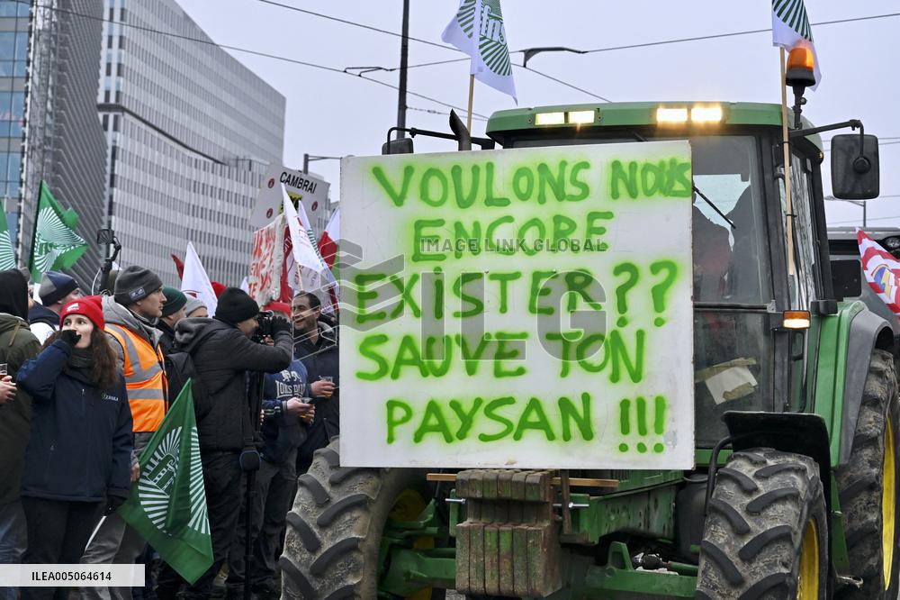 Farmers Demonstrate Against the EU-Mercosur Agreement - Strasbourg