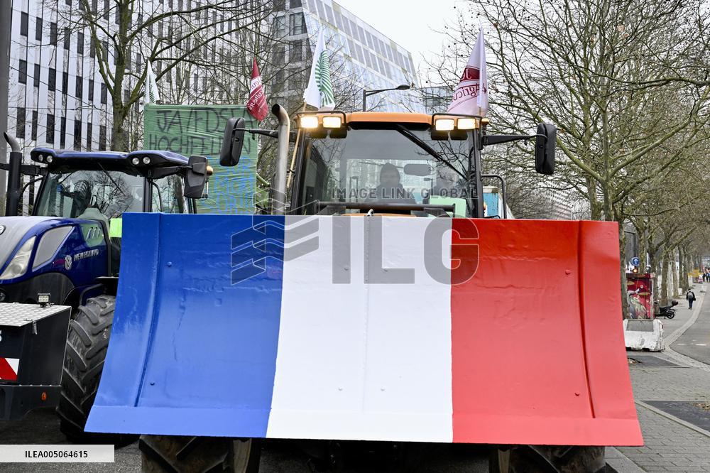 Farmers Demonstrate Against the EU-Mercosur Agreement - Strasbourg