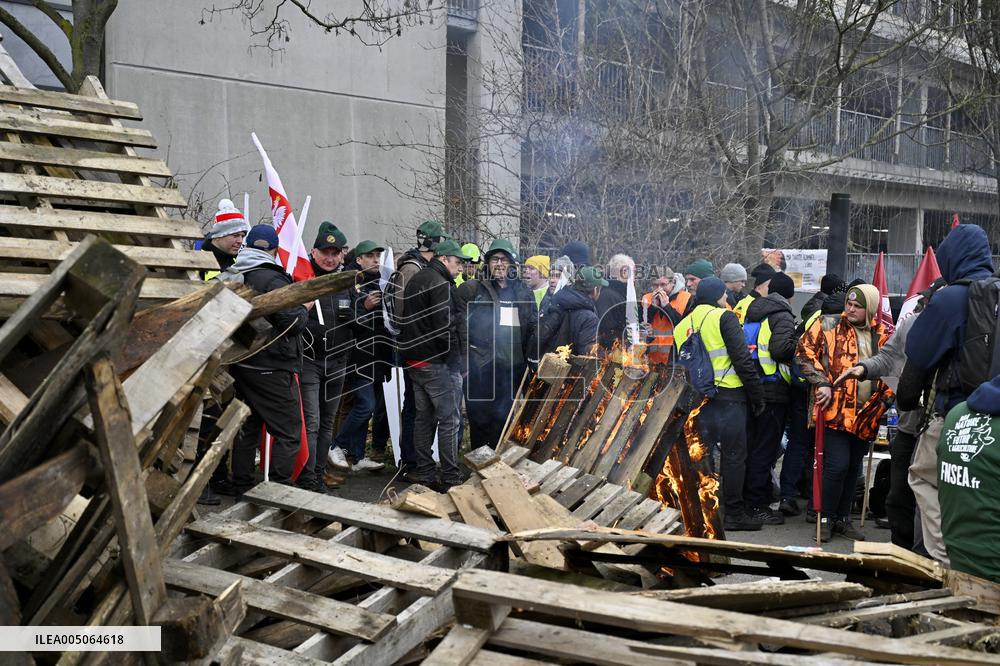 Farmers Demonstrate Against the EU-Mercosur Agreement - Strasbourg