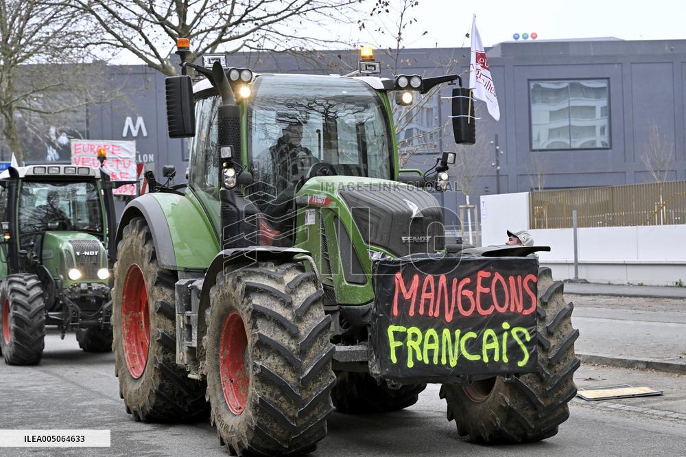 Farmers Demonstrate Against the EU-Mercosur Agreement - Strasbourg