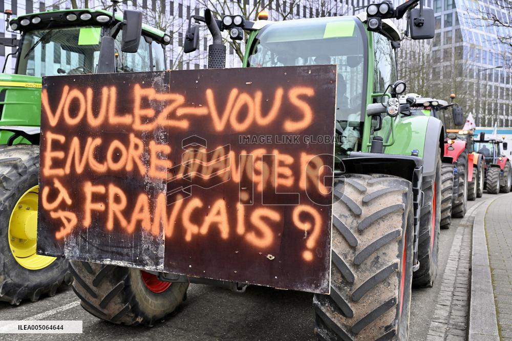 Farmers Demonstrate Against the EU-Mercosur Agreement - Strasbourg