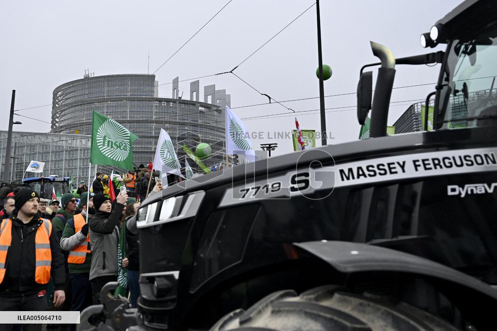 Farmers Demonstrate Against the EU-Mercosur Agreement - Strasbourg