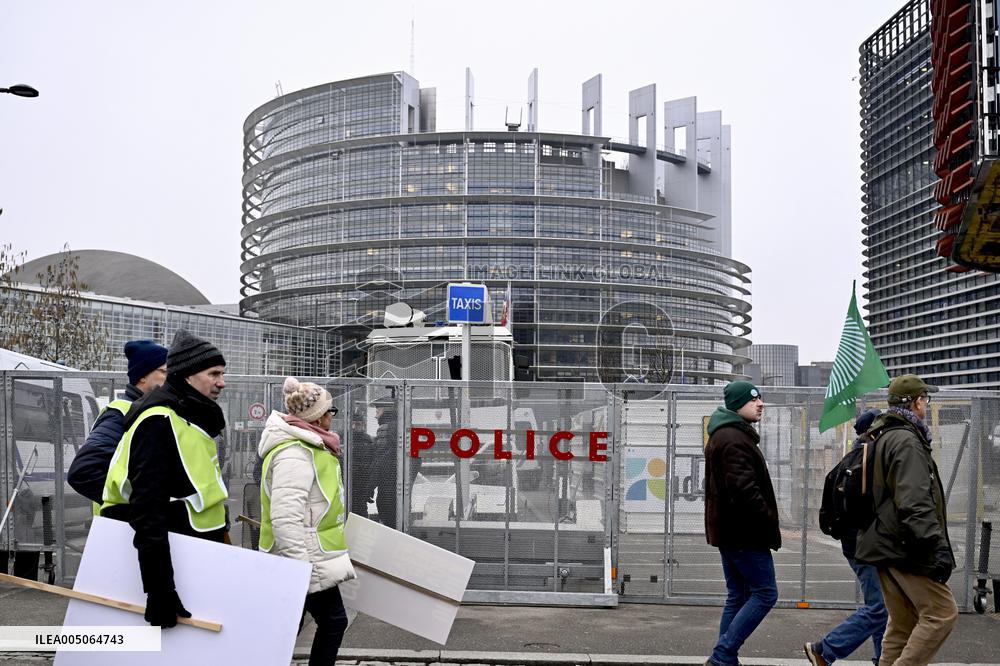 Farmers Demonstrate Against the EU-Mercosur Agreement - Strasbourg
