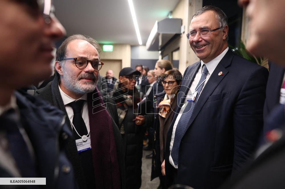 Macron at the Business France event during World Economic Forum annual meeting - Davos