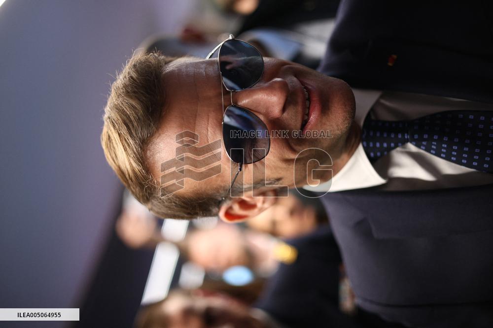 Macron at the Business France event during World Economic Forum annual meeting - Davos