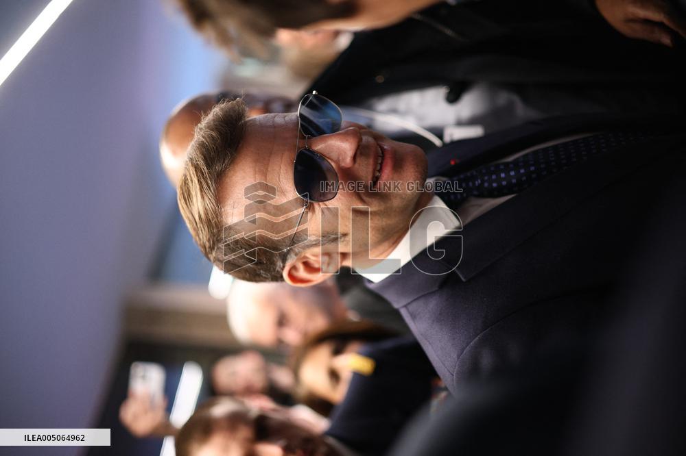 Macron at the Business France event during World Economic Forum annual meeting - Davos