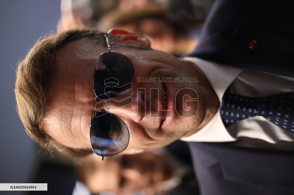 Macron at the Business France event during World Economic Forum annual meeting - Davos