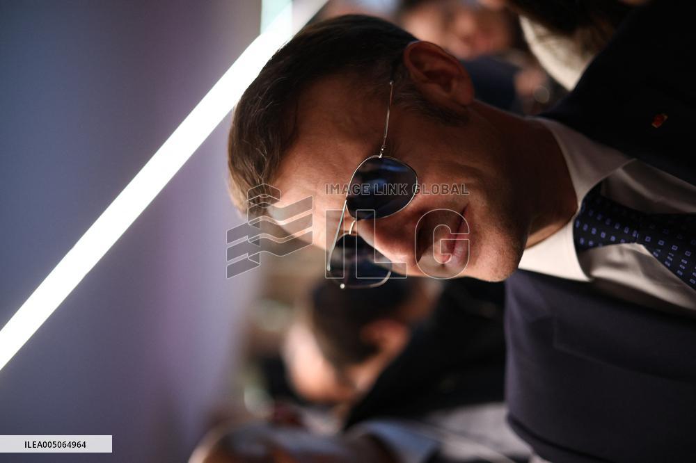 Macron at the Business France event during World Economic Forum annual meeting - Davos