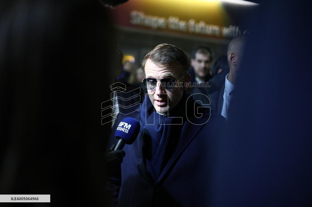Macron at the Business France event during World Economic Forum annual meeting - Davos