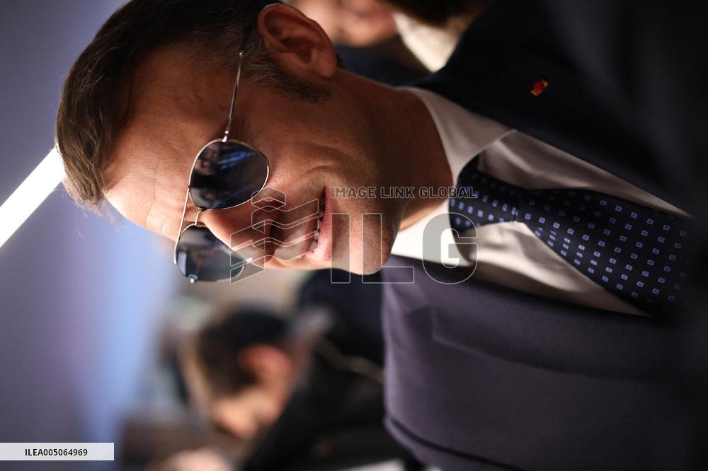 Macron at the Business France event during World Economic Forum annual meeting - Davos