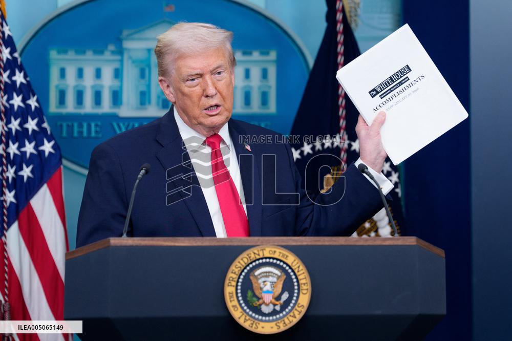 Trump Joins White House Briefing