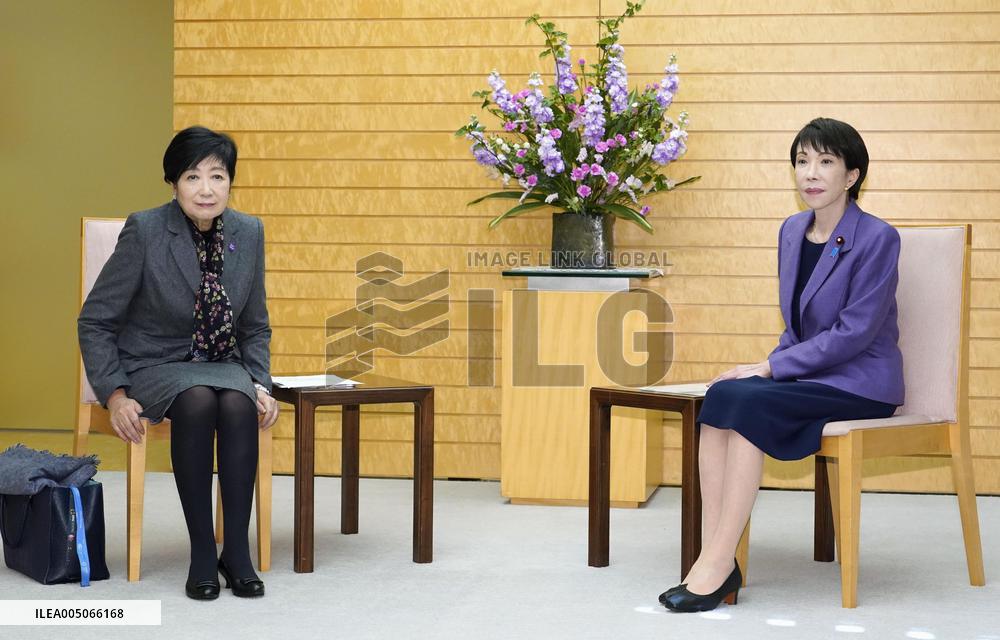 Japan PM Takaichi meets Tokyo Gov. Koike