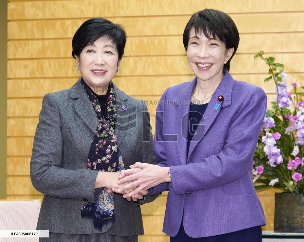 Japan PM Takaichi meets Tokyo Gov. Koike