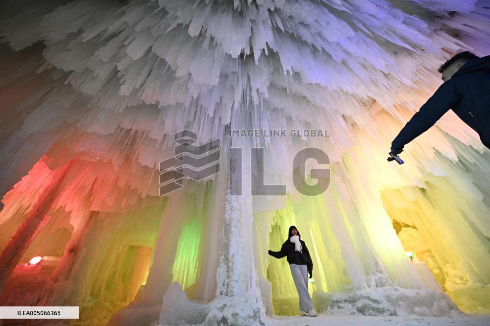 Icefall festival in Hokkaido