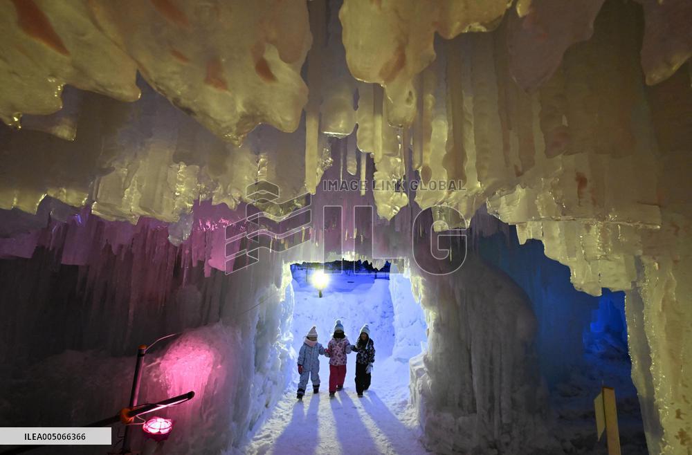 Icefall festival in Hokkaido