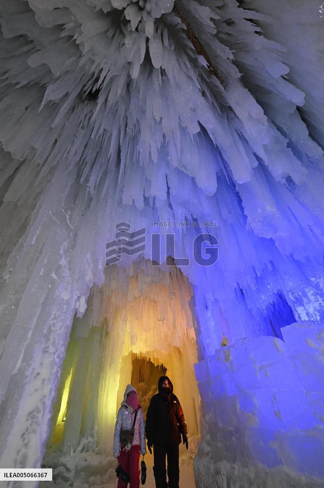 Icefall festival in Hokkaido