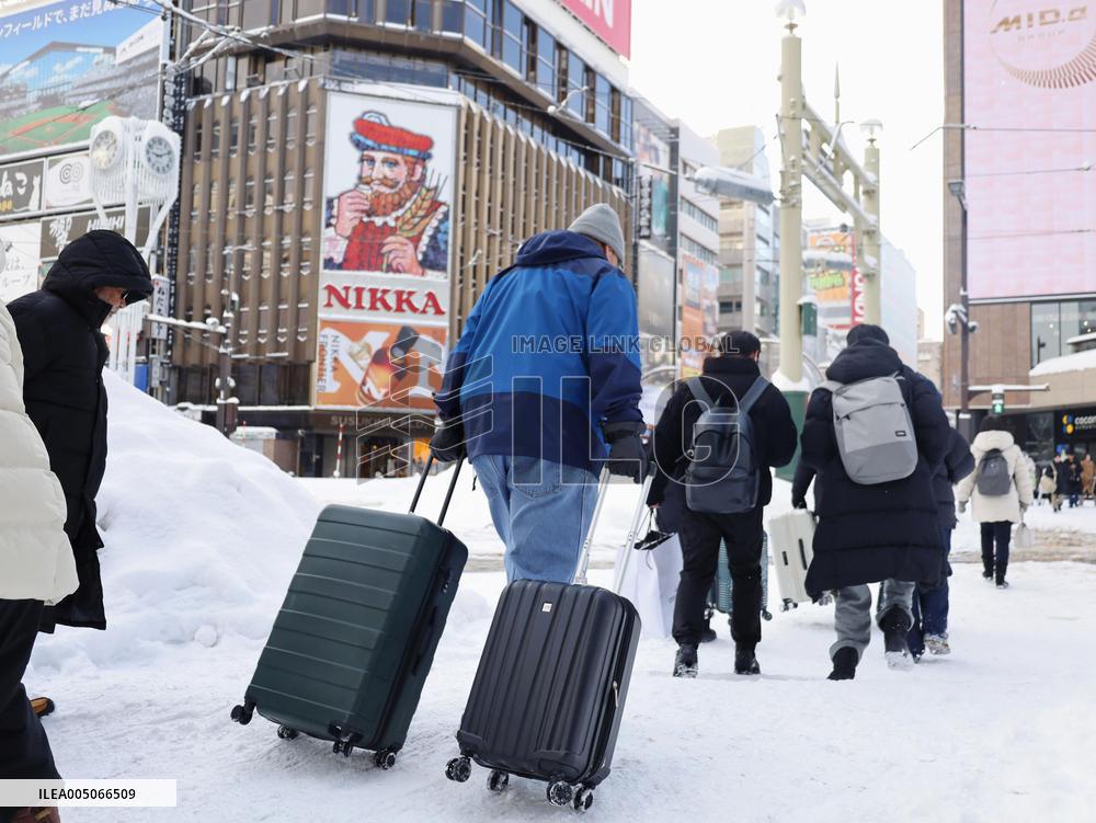 Heavy snow in Hokkaido