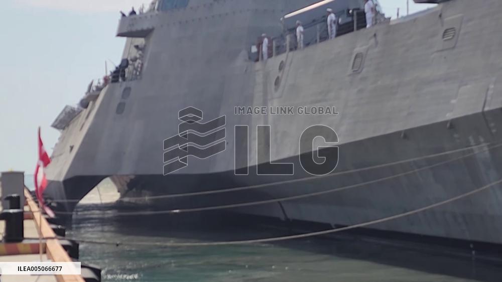 U.S. warship makes port call in Cambodia