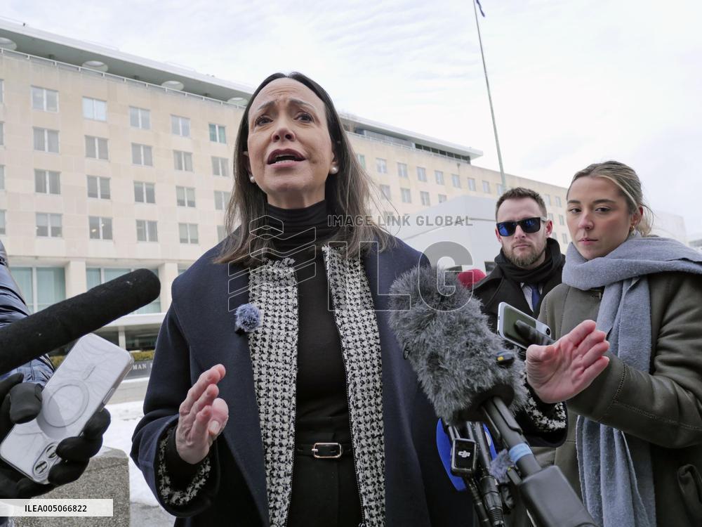 Venezuelan opposition leader Machado in Washington