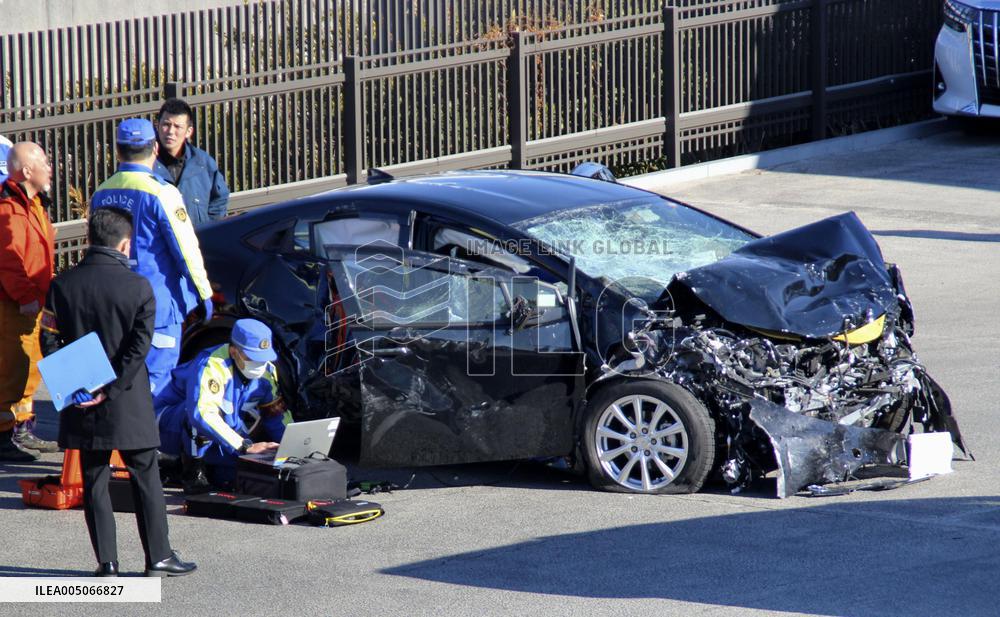 Multivehicle crash in Tokyo