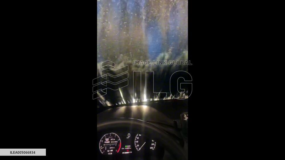 China: Car Wash Gone Wrong as Extreme Cold Coats Vehicle in Ice