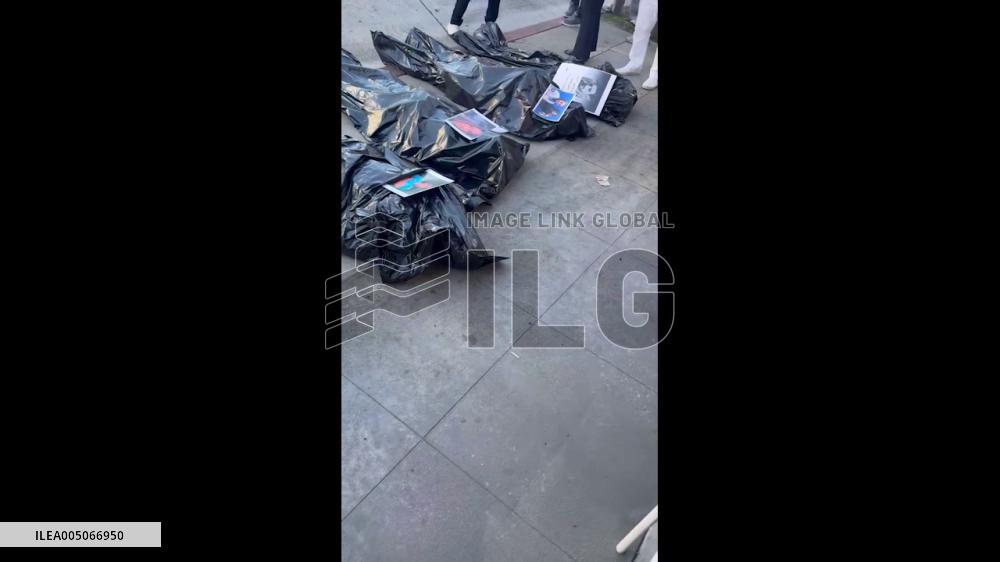 US: Protesters Gather at Turkish Consulate in Los Angeles to Condemn Support for Iranian Regime