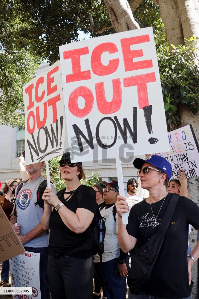 Anti-ICE protest in Los Angeles