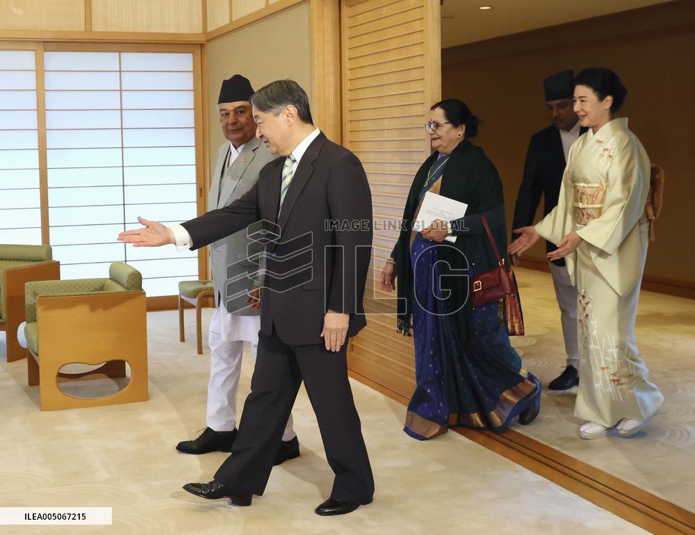 Japan emperor meets Nepalese president