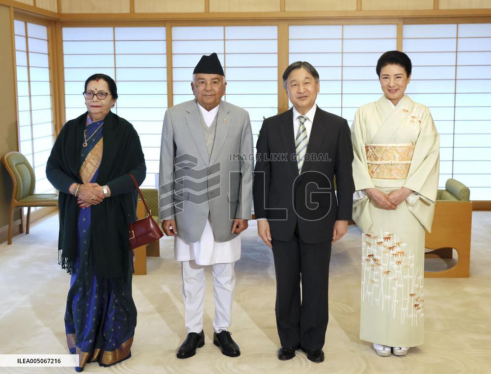 Japan emperor meets Nepalese president