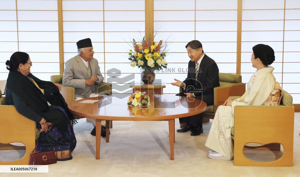 Japan emperor meets Nepalese president