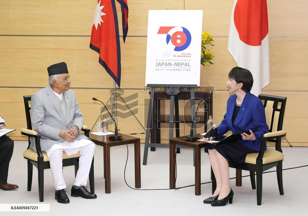 Japan PM Takaichi meets Nepalese President Paudel