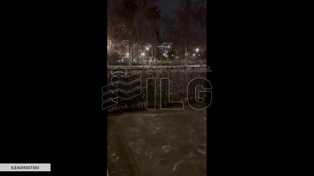 Spain: Genil River Swells in Granada as Storm Leonardo Nears 3