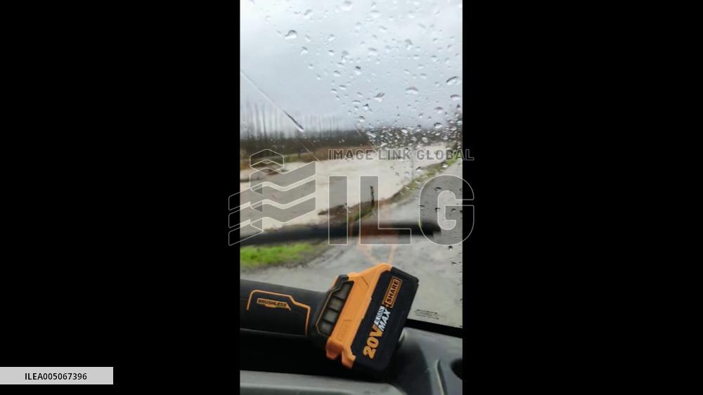 Spain: Genil River Swells in Granada as Storm Leonardo Nears 4