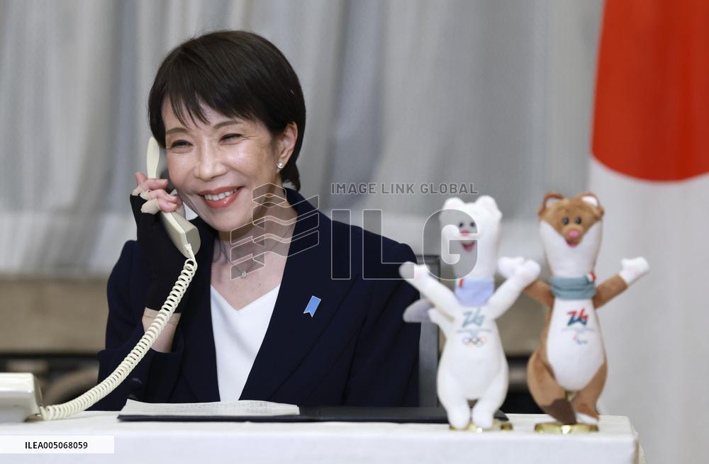 PM Takaichi congratulates Kimura on Olympic snowboarding win