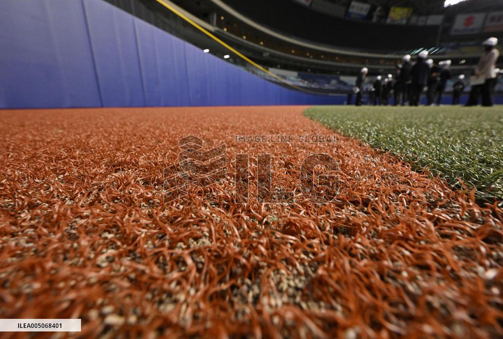 Biodegradable artificial turf at Vantelin Dome